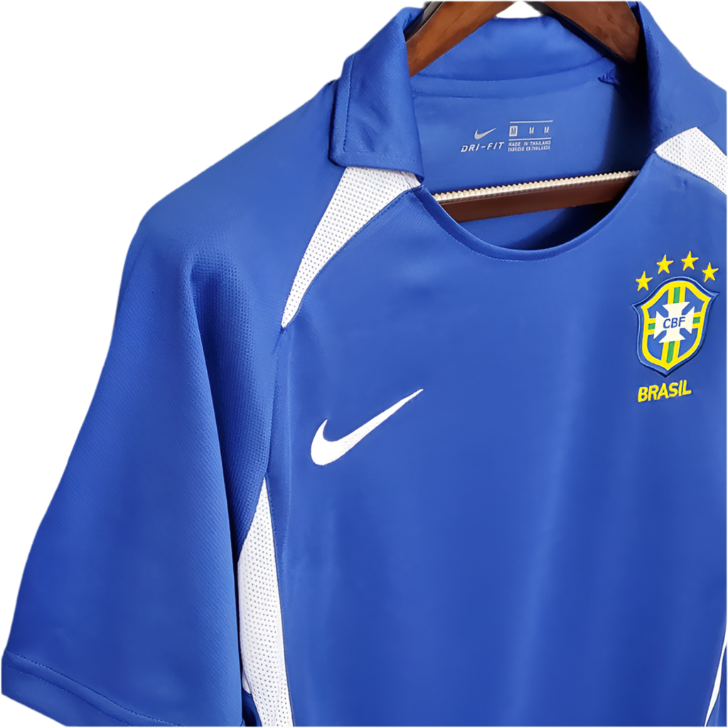 Camisola Seleção Brasileira Retrô 2002 Azul -