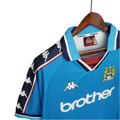 Camisola Manchester City Retrô 1997/1998 - Azul