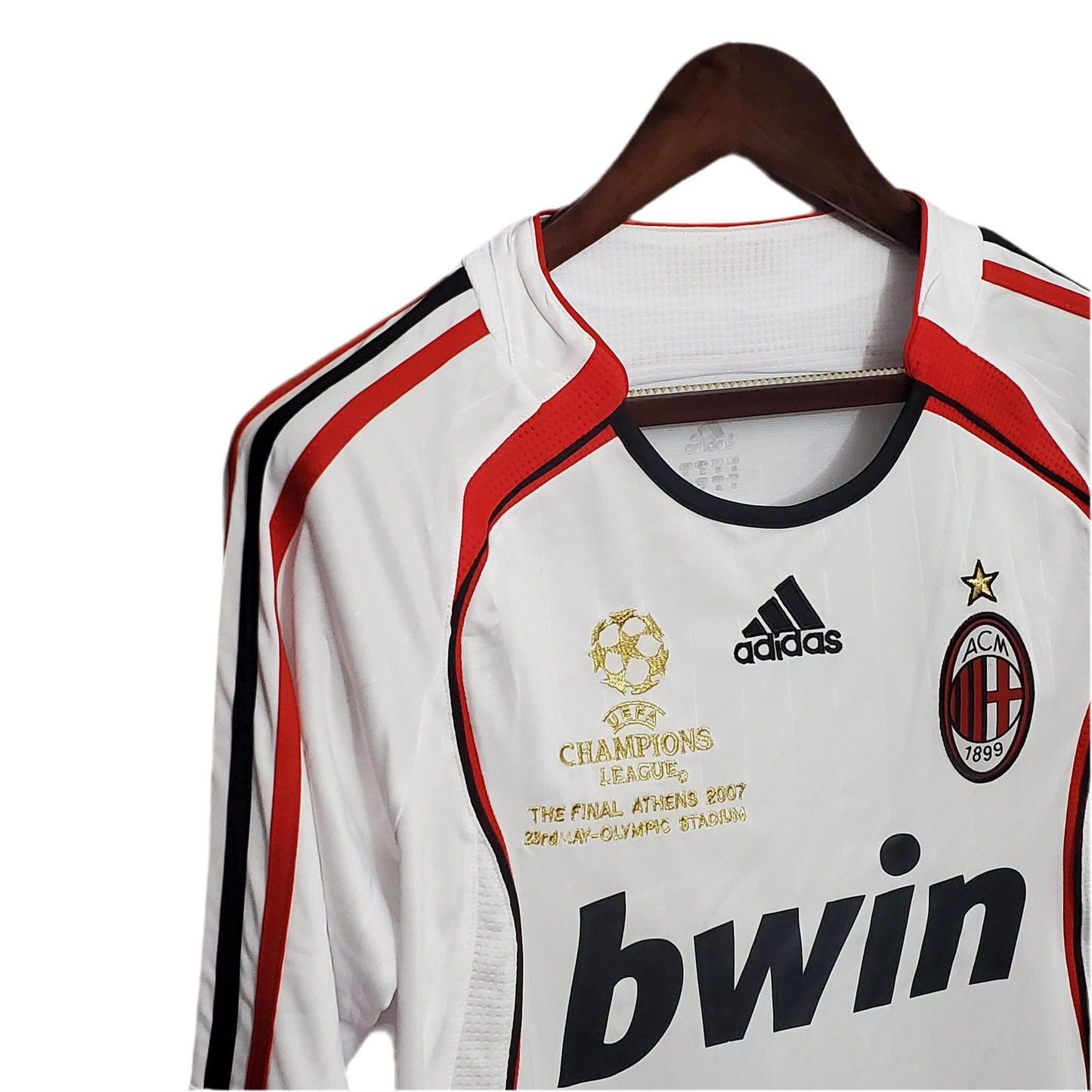Camisola Manga Longa AC Milan Champions League 06/07 - Branco
