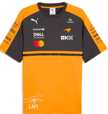 Camisola McLaren F1 Team Replica 2025 – Laranja/Preto