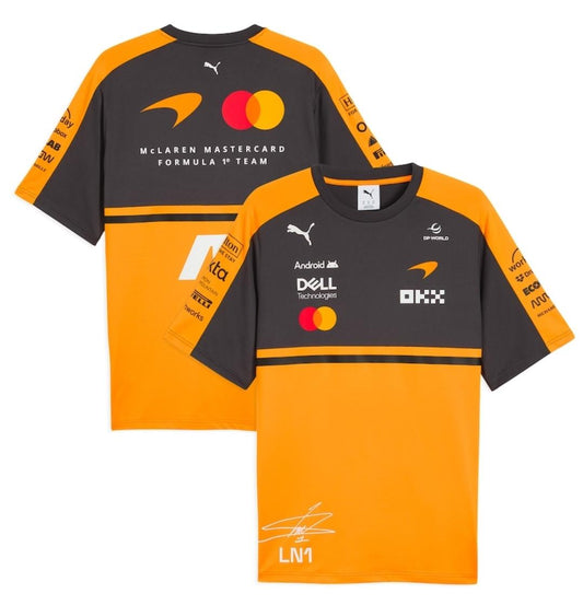 Camisola McLaren F1 Team Replica 2025 – Laranja/Preto
