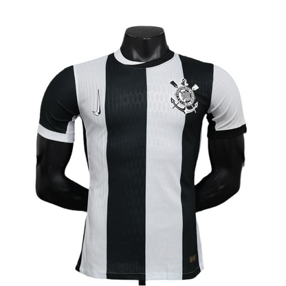 Camisola Corinthians III 24/25 Versão Jogador - Preto e Branca