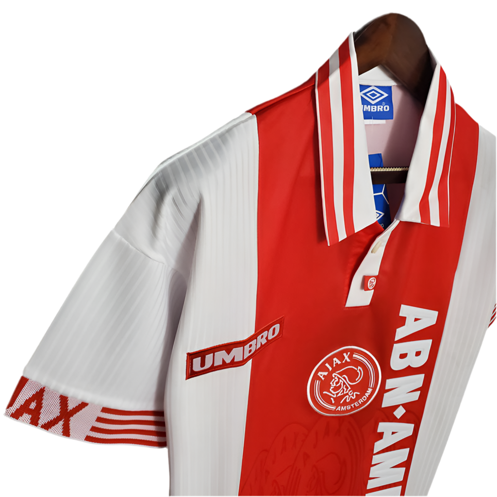 Camisola Ajax Retrô 1997/1998 - Vermelha e Branca