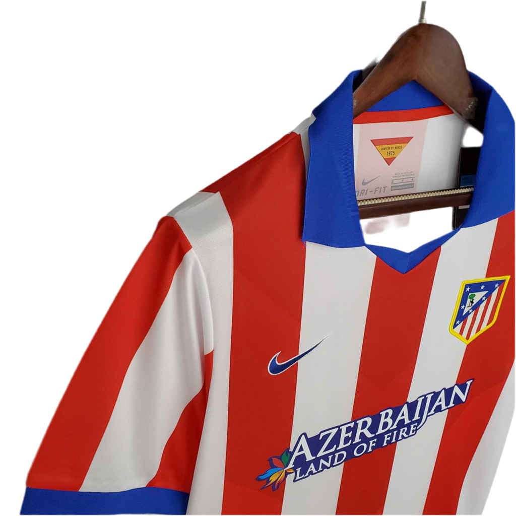 Camisola Atlético de Madrid Retrô 2014/2015 -  Branca e Vermelha