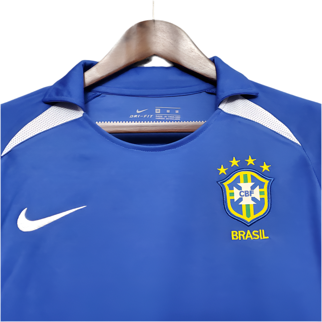 Camisola Seleção Brasileira Retrô 2002 Azul -