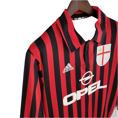 Camisola Manga Longa AC Milan 1999/2000 - Preto e Vermelho