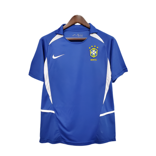 Camisola Seleção Brasileira Retrô 2002 Azul -