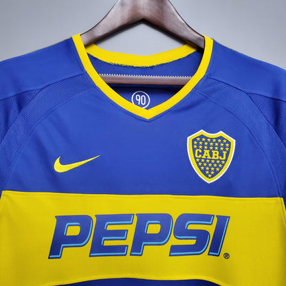 Camisola Manga Longa Boca Juniors 03/04 - Azul e Amarelo