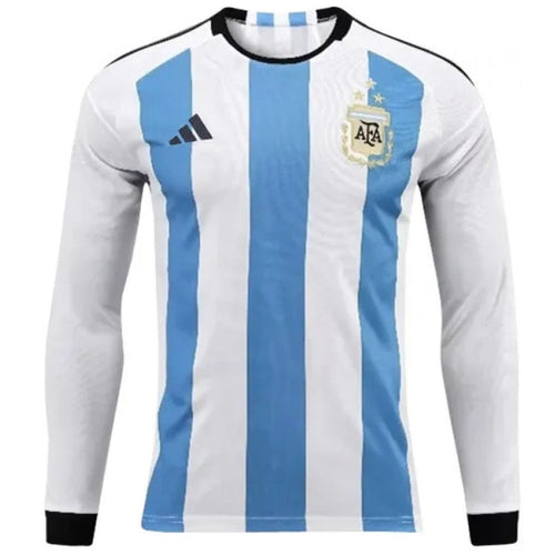 Camisola Manga Longa Argentina I 22/23 - Branco e Azul