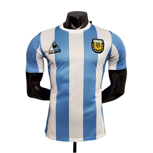 Camisola Argentina Retrô 1986 - Azul e Branca