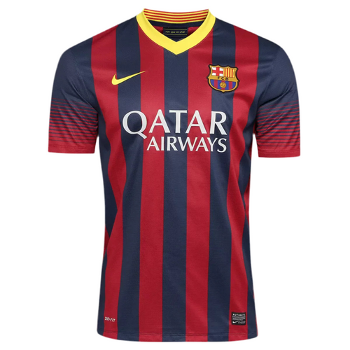Camisola Barcelona Retrô 2013/2014 - Azul e Grená