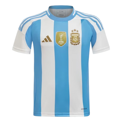 Kit Infantil Argentina I 24/25 Com Patch FIFA - Azul e Branco