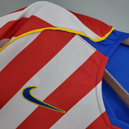 Camisola Atlético de Madrid Retrô 2004/2005 - Vermelha e Branca